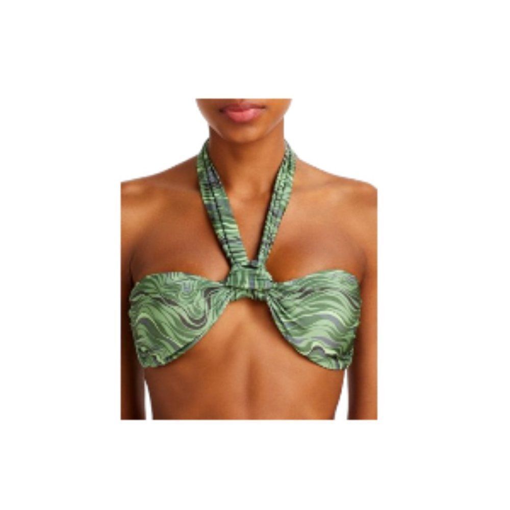 Cult Gaia Manon Printed Halter Swim Top Small NWT